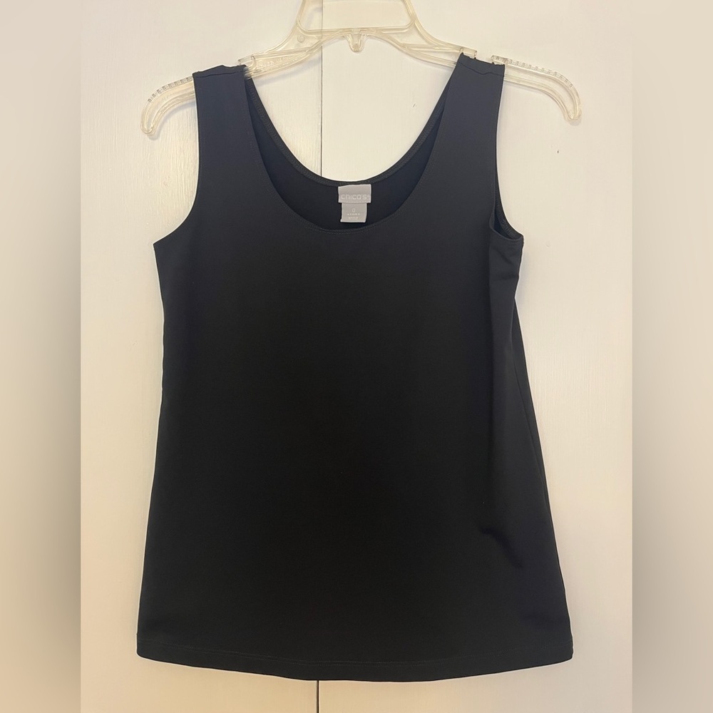 Chico's Classic Black Scoop Neck Tank Top